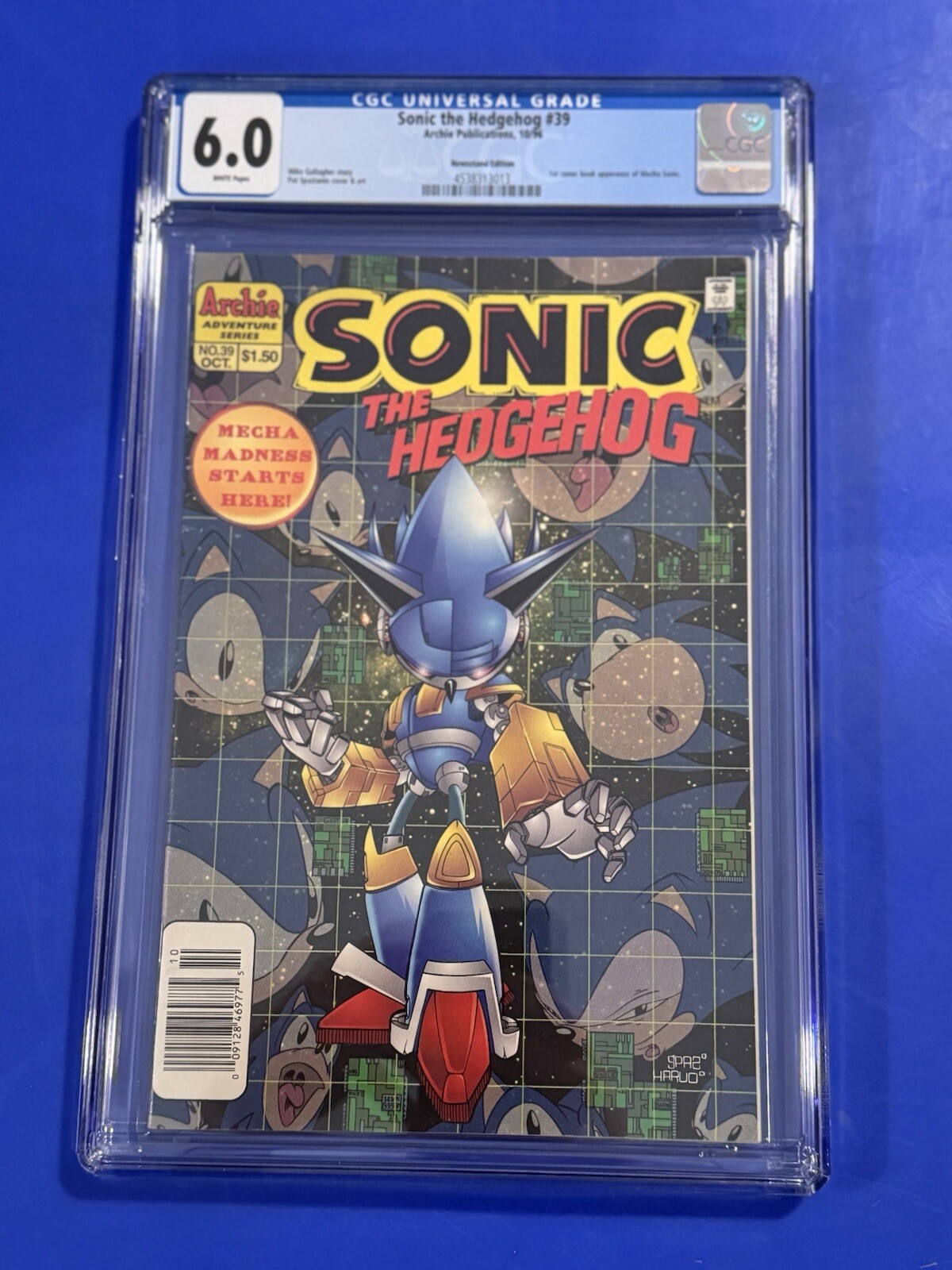 Sonic The Hedgehog #39 NEWSSTAND CGC 6.0 1st Appearance Mecha Sonic Comic 1996