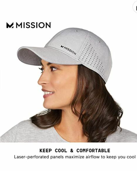 MISSION COOLING VENTED PERFORMANCE HAT 1 Size Fits Most Alloy Heather color NWT
