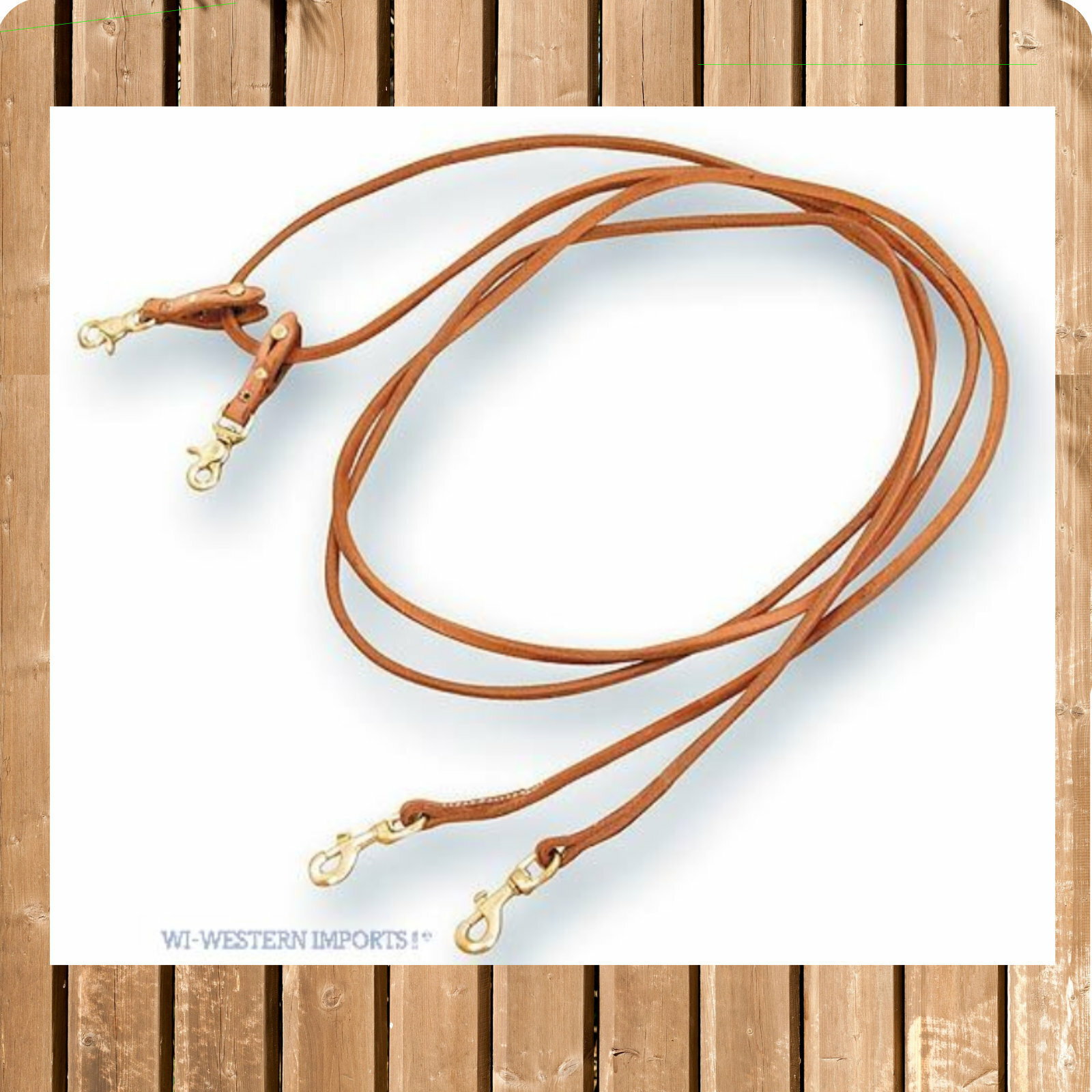 Draw Reins Harness Leather, Western Loop Reins w Pulley, Western Auxiliary Reins