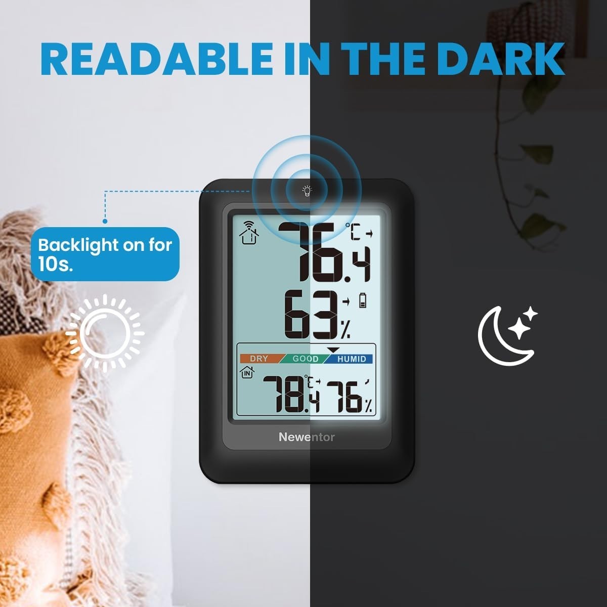 Indoor Outdoor Thermometer Wireless, Weather Stations Wireless Indoor Outdoor...