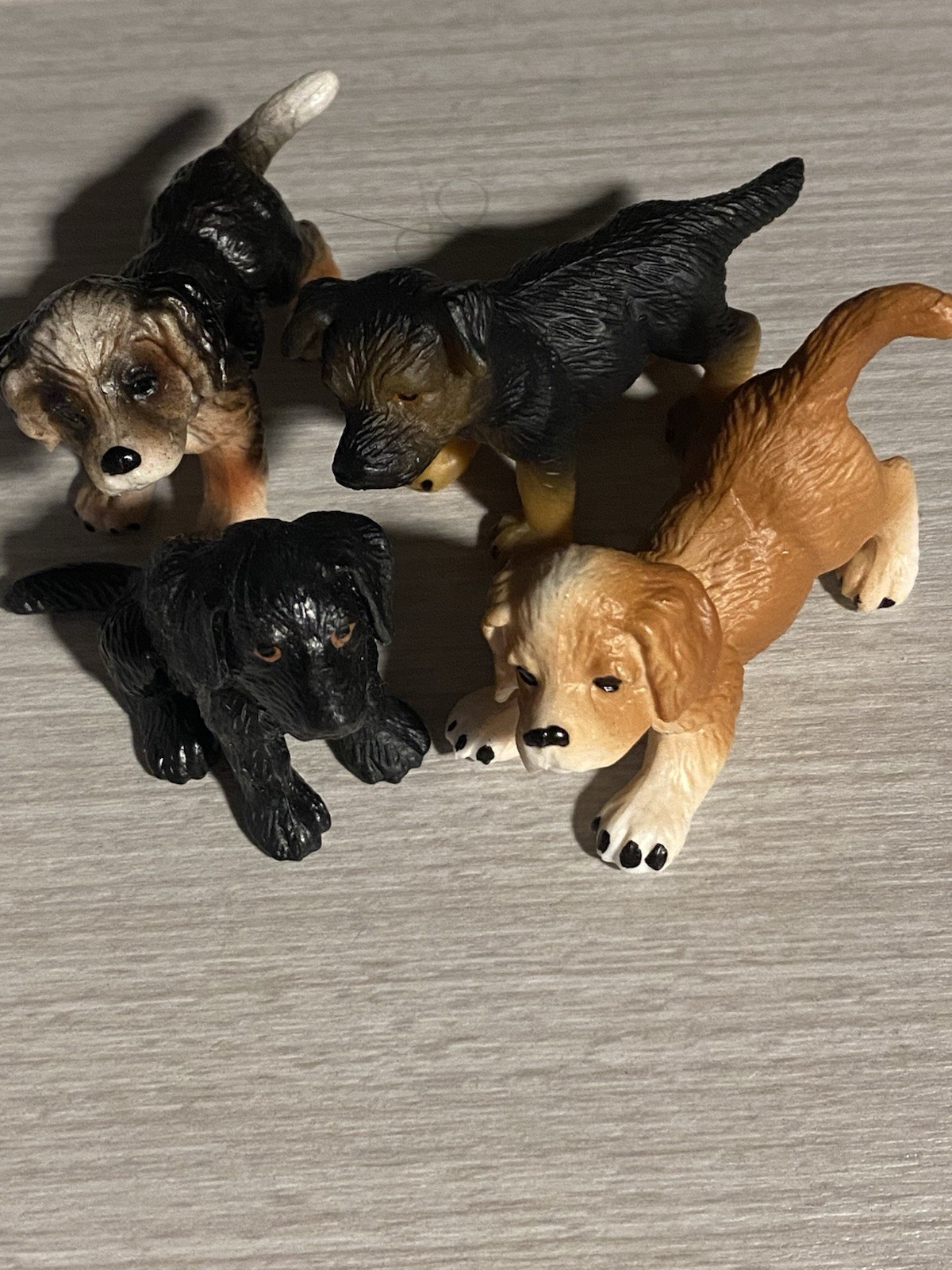 Lot Of 4 Hade Plastic Dogs Children’s Toy Dogs Farm Set Etc