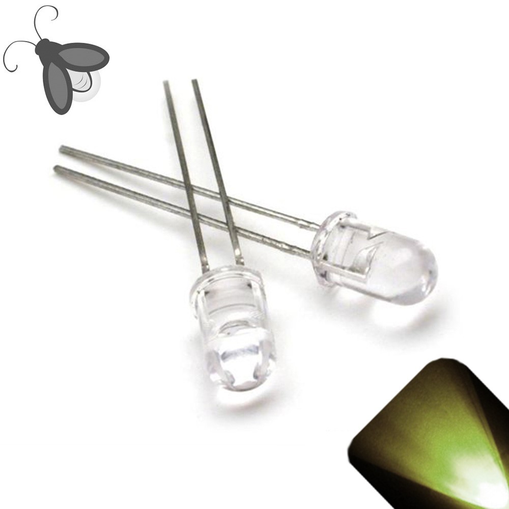 5 x LED 5mm Warm Soft White Breathing Fading Super Bright Pulse Firefly Light PC