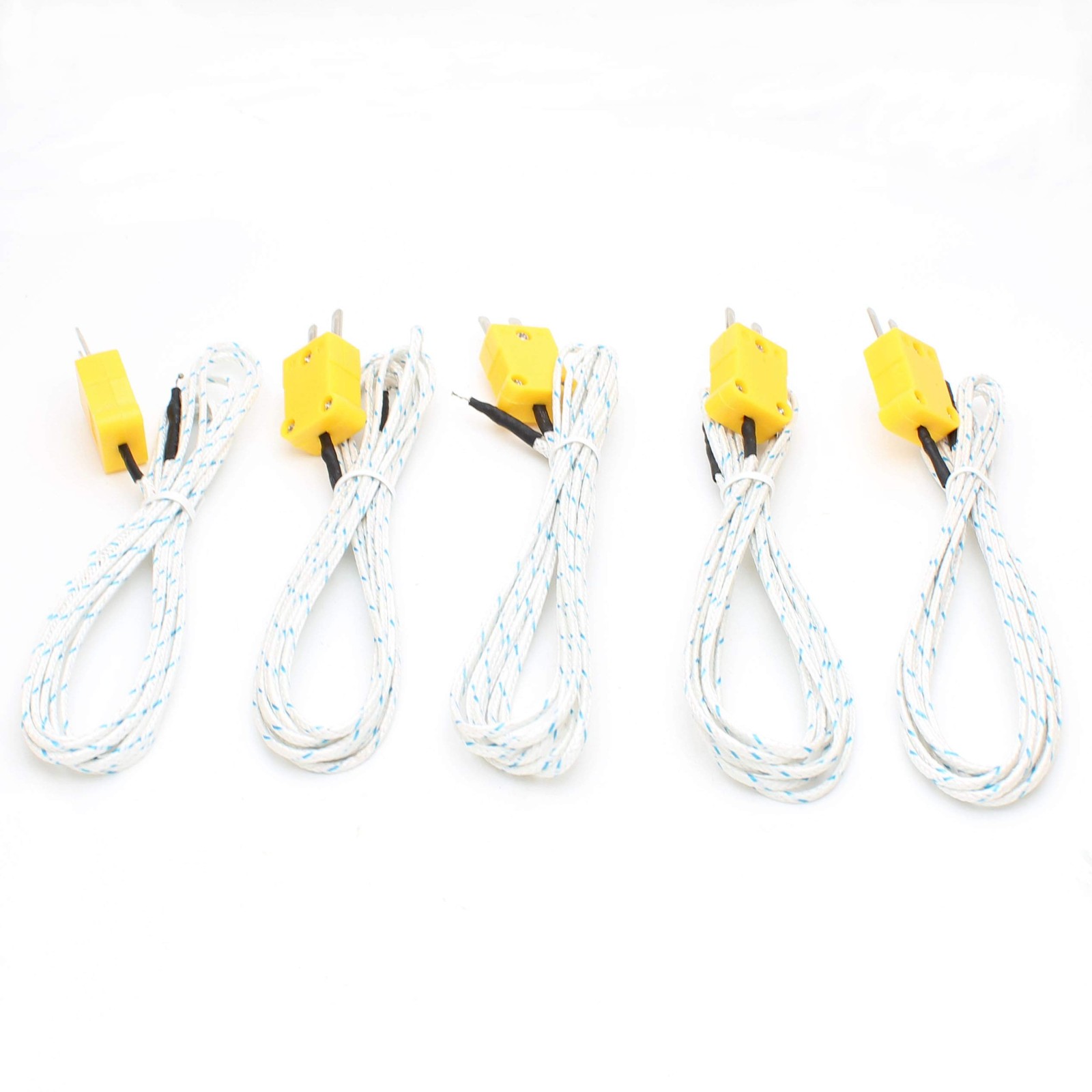 5 PCS 2M K Type Temperature Measuring Line Sensing Thermocouple Probe Sensor