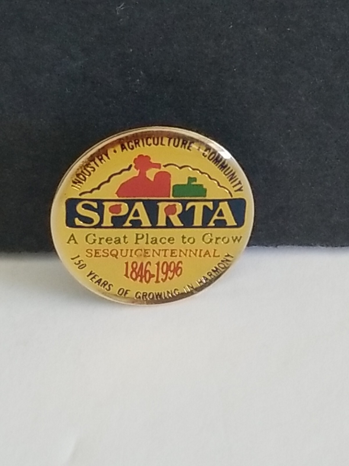 SPARTA GEORGIA 1996 A GREAT PLACE TO GROW AGRICULTURE INDUSTRIAL COMMUNITY PIN