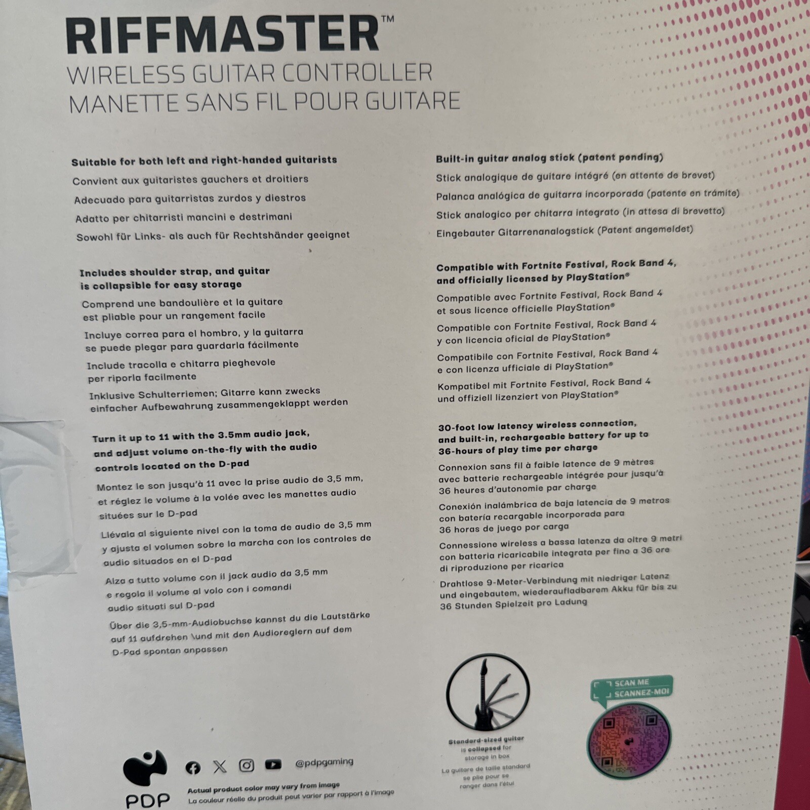 PDP RIFFMASTER Wireless Guitar Controller PS5 / PS4 NEW Sealed - Ready to Ship