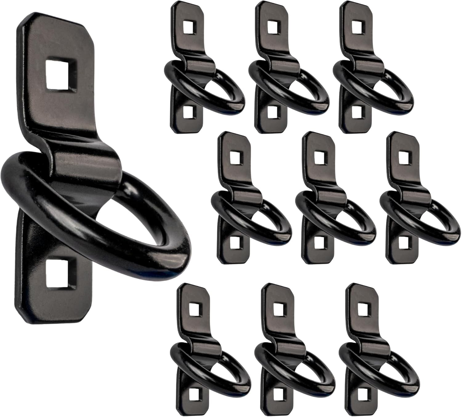 Steel D Ring Tie Down Anchors 3/8" 10 Pack Heavy Duty Lashing Rings 6000 lbs