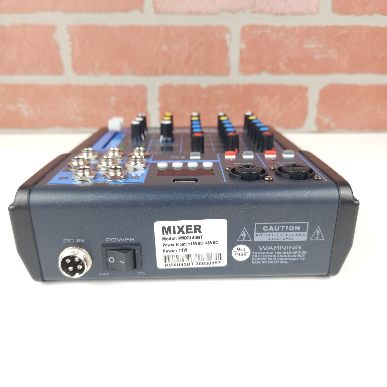 Pyle PMXU43BT BT Studio Mixer + Audio Mixing Console 4-Channel W/ Power Cable