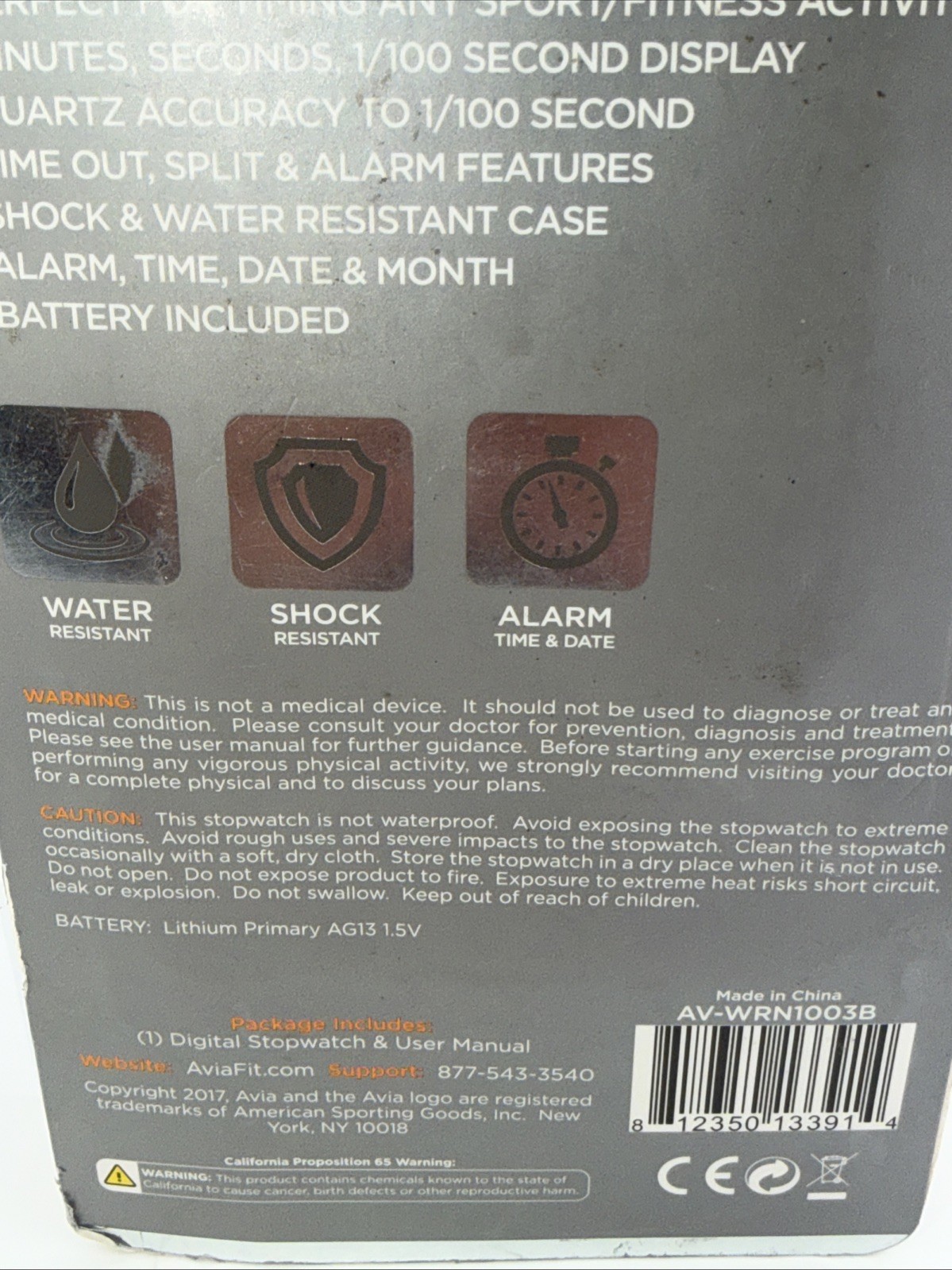 Avia Digital Stopwatch Timing Running & Walking New In Packaging