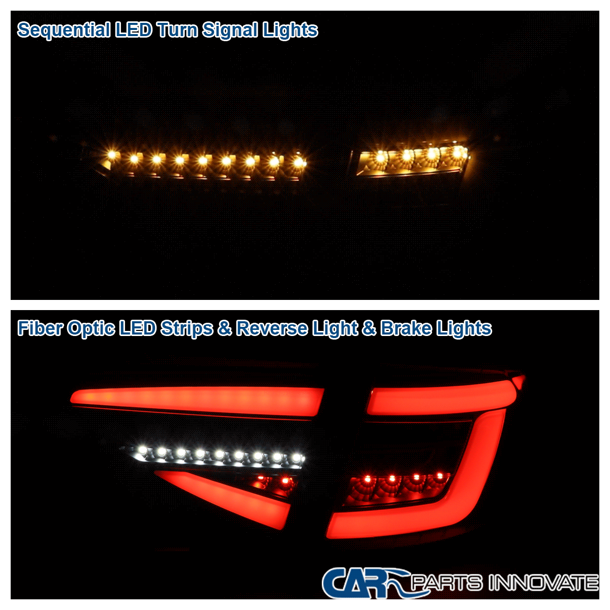 For Smoke 2008-2014 Subaru Impreza WRX Hatchback LED Sequential Tube Tail Lights