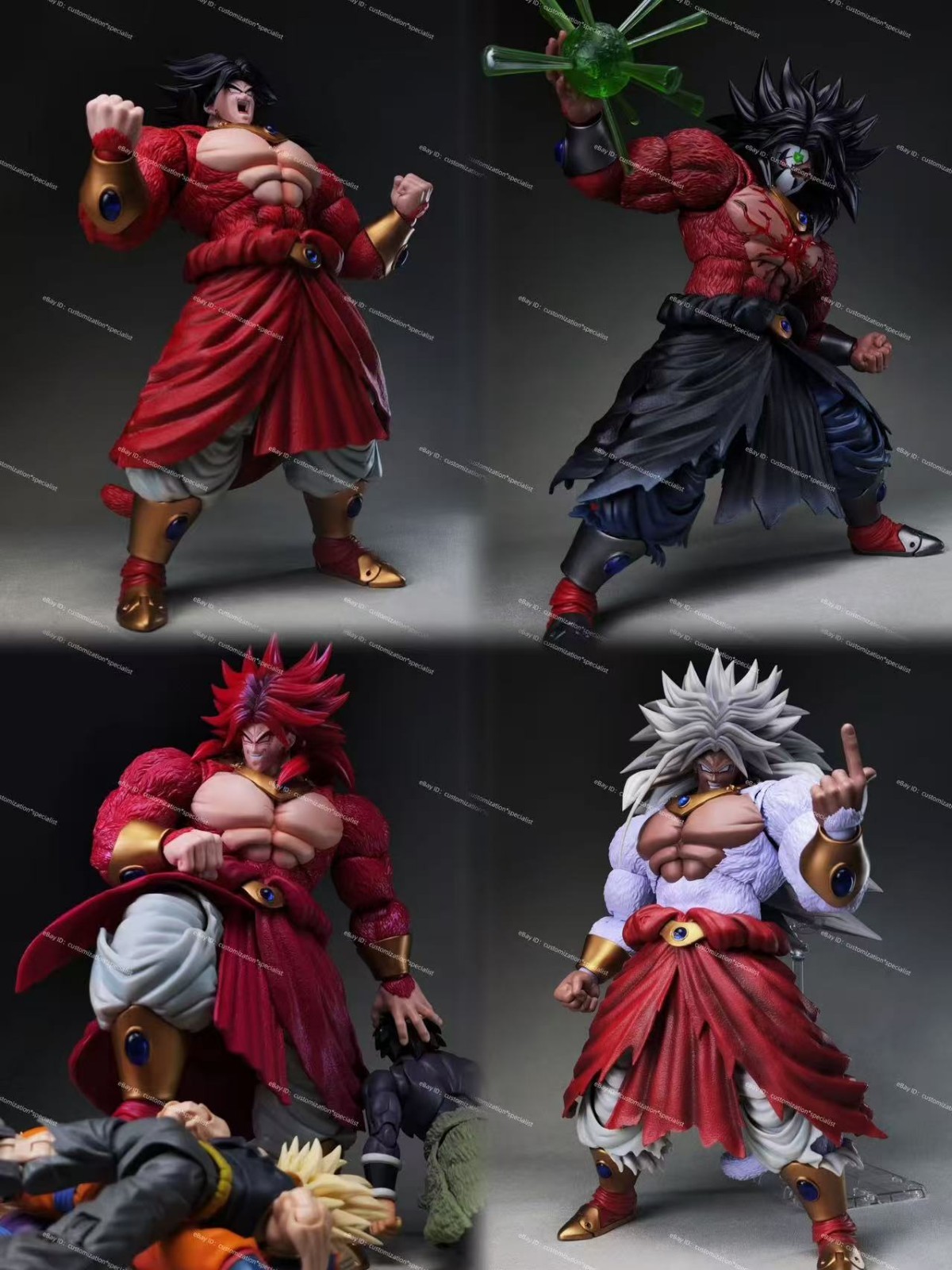 Kong Studio MYTHOS ANIME 1/12 SHF SSJ5 Broli SSJ4 Broly Beast Deities AF Figure