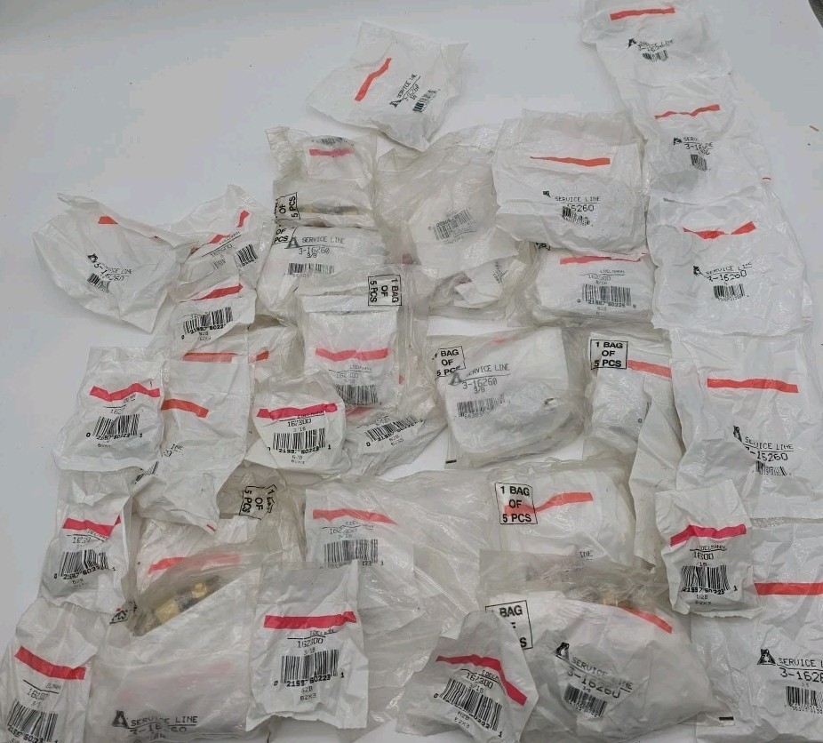 Large Lot Of Multiple Sized Edelmann Grease Fittings 3/16 5/16