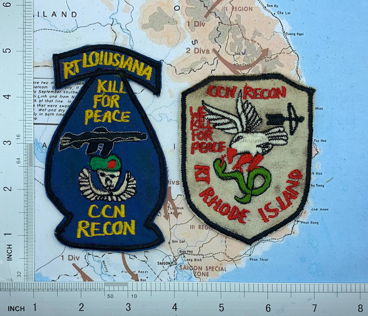 Patch , US 5th SFGrp MACV-SOG RT RHODE ISLAND , CCC , Vietnam War Patch , s6