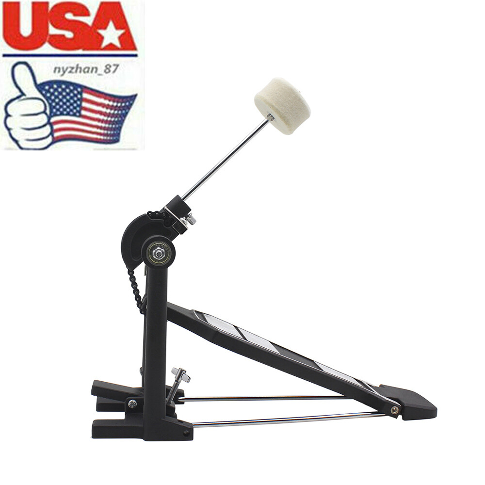 USA Alloy Drum Pedal Single Bass Drum Foot Kick Pedal Percussion Chain Drive