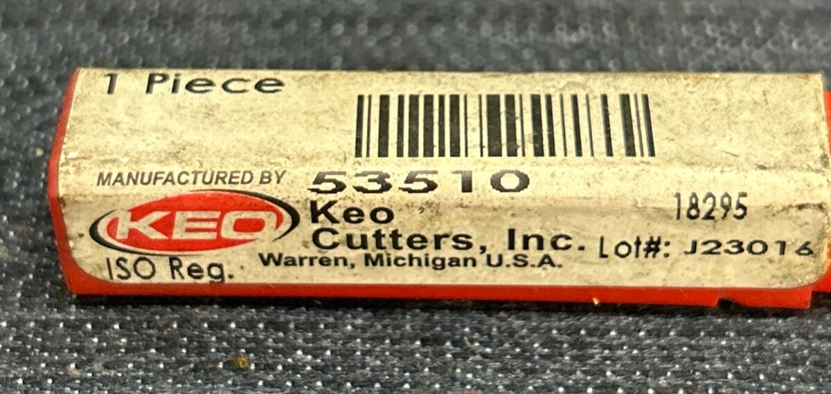 KEO DEBURRING TOOL PART NO 53510 5/16" 82° ZERO FLUTE