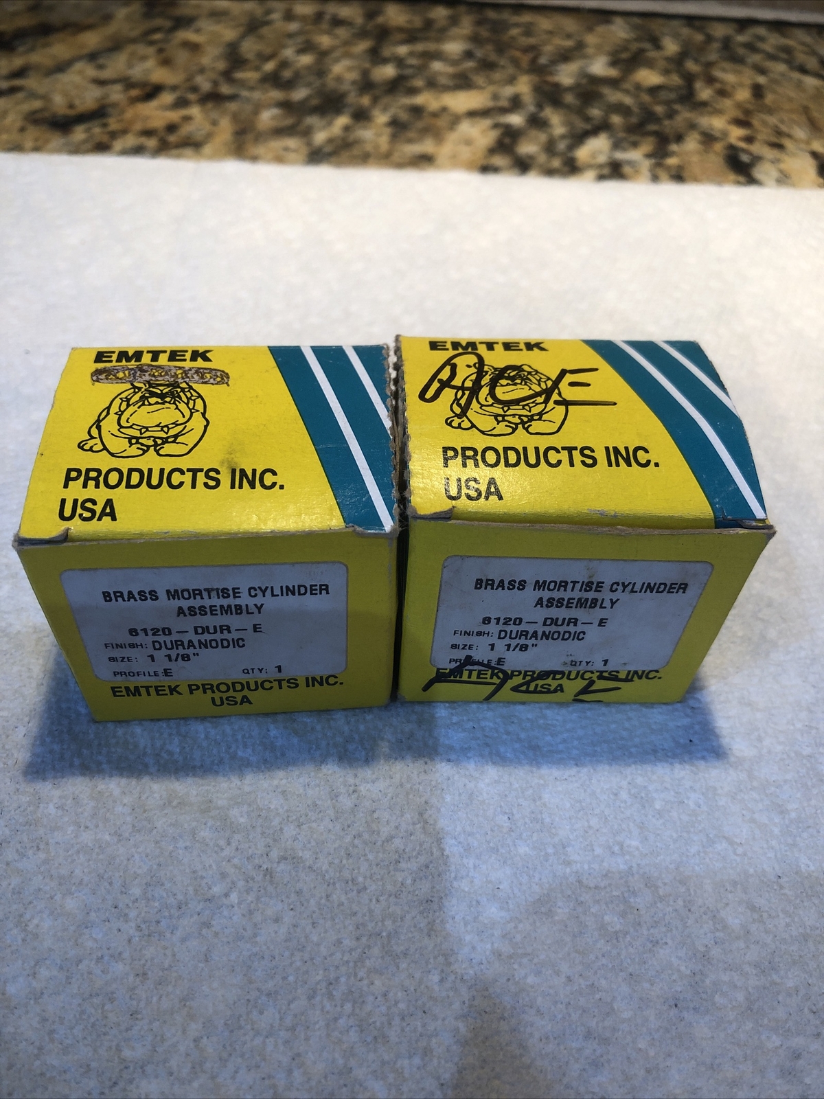 2 - EMTEK Brass Mortise Cylinder Locks
