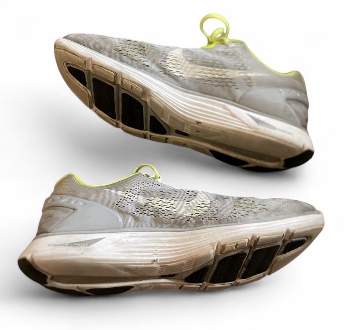 Nike Lunarglide 5 Grey Neon Yellow Running Shoes Sneakers Size 12 Men’s