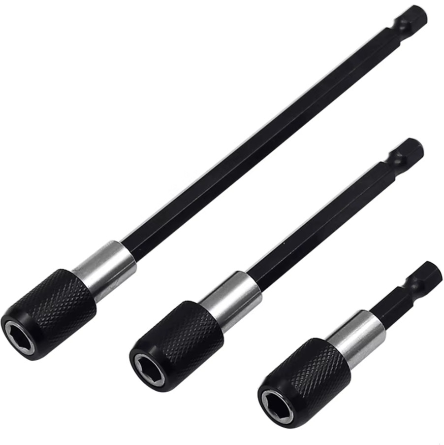 Set of 3 1/4" 60, 100 and 150mm Quick Lock Magnetic Tip Holders