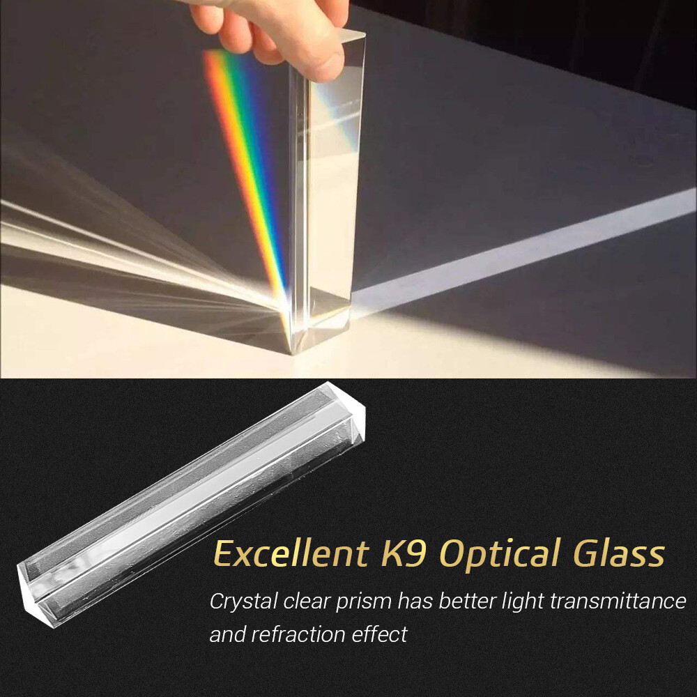 30mm Optical Glass Triangular Prism Triple Prism for Teaching Photography F8B0