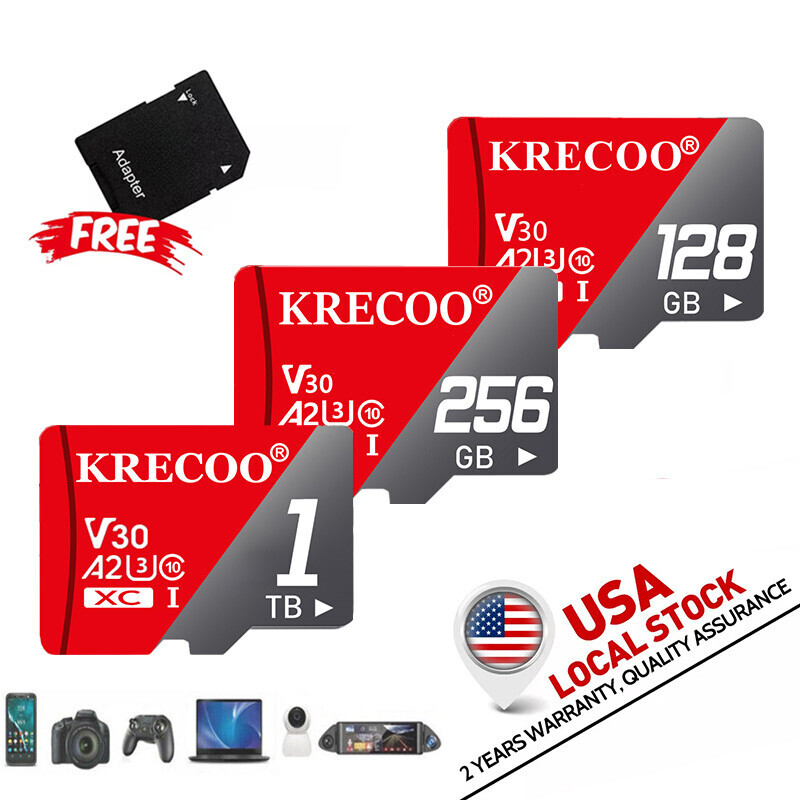 MicroSD Card Ultra Memory 256GB 1TB TF for Phone Tablet Dash Security Camera Lot
