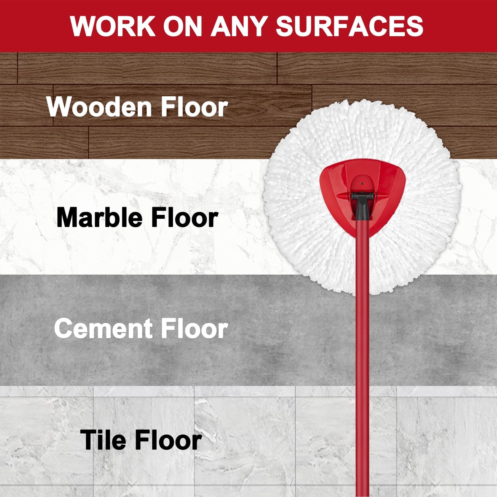Mop Heads Replacement for O-Ceda Easy Wrin Spin Mop, Microfiber Spin Mop Refi...