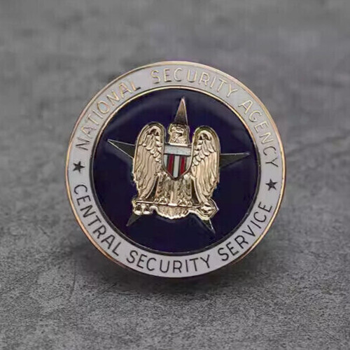 NATIONAL SECURITY AGENCY POCKET IDENTIFICATION BADGE METAL BROOCHES INSIGNIA