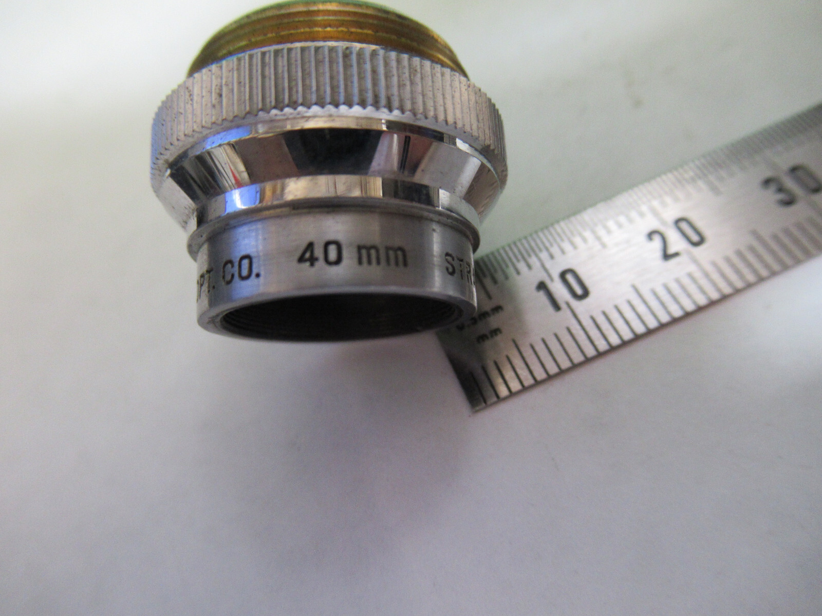 BAUSCH OBJECTIVE 40mm LENS STRAIN FREE POL POLARIZATION MICROSCOPE PART &G7-A-26
