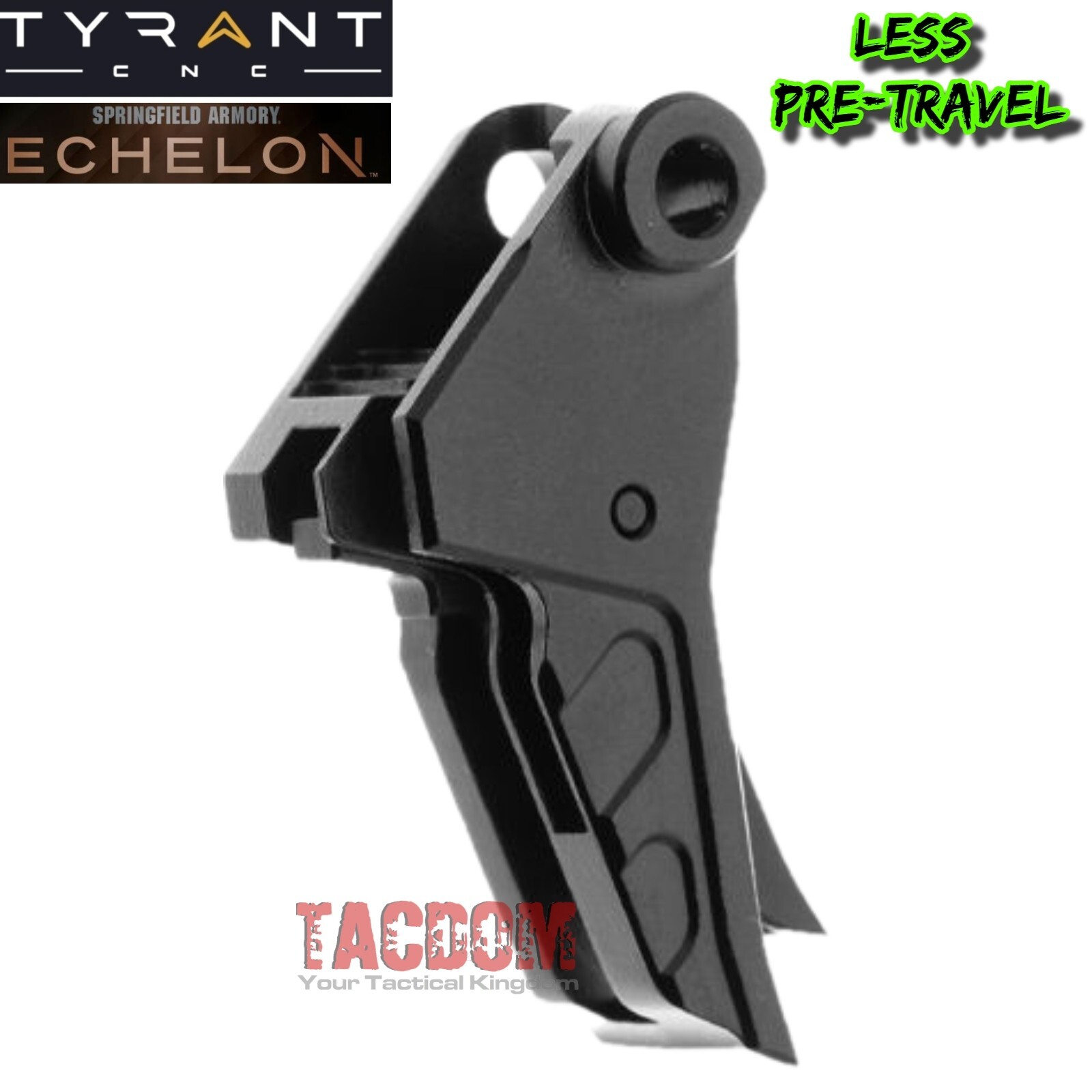 Tyrant CNC for Springfield Echelon BLACK I.T.T.S TRIGGER FLAT - 20% LESS TRAVEL