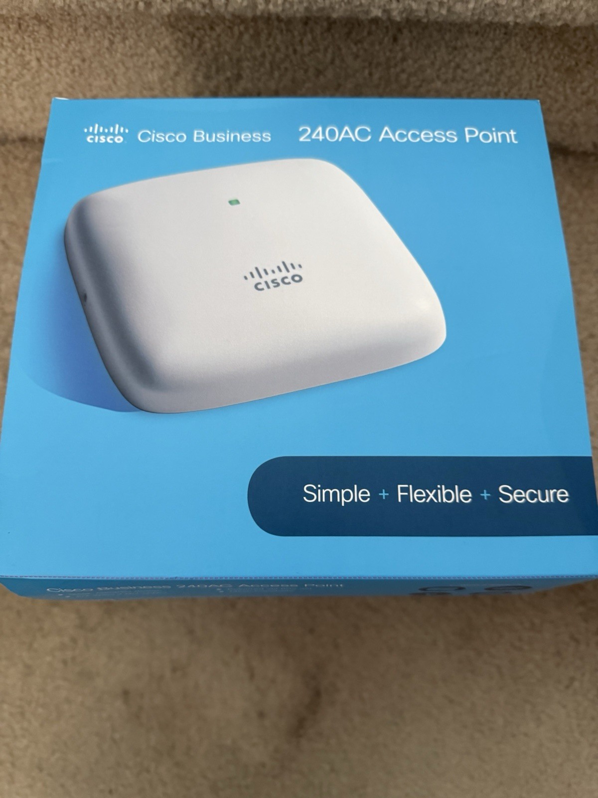 Cisco Business 240AC Wi-Fi Wireless Access Point 2 GbE Ports 802.11ac CBW240AC-B