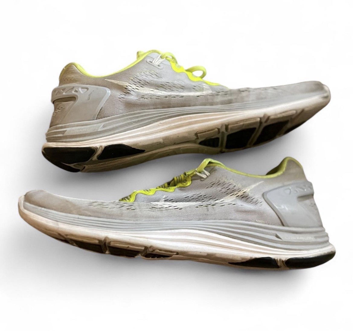 Nike Lunarglide 5 Grey Neon Yellow Running Shoes Sneakers Size 12 Men’s