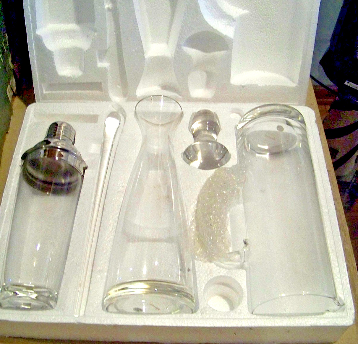Classic Elements Set Of Three Clear Decanters in Original Box