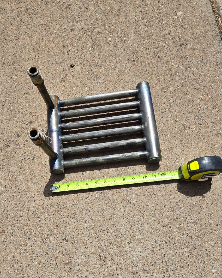 Titanium tube heat exchanger. 12"x9" for harsh chemicals