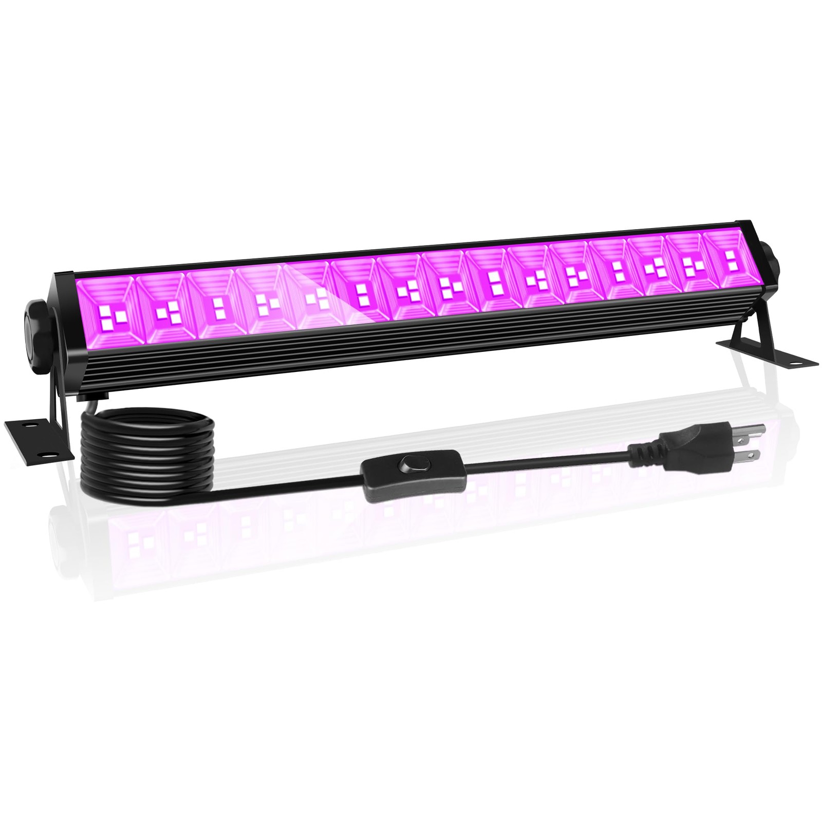 42W LED Black Light Bar for Halloween, Glow in the Dark 1 Pack, Blacklight