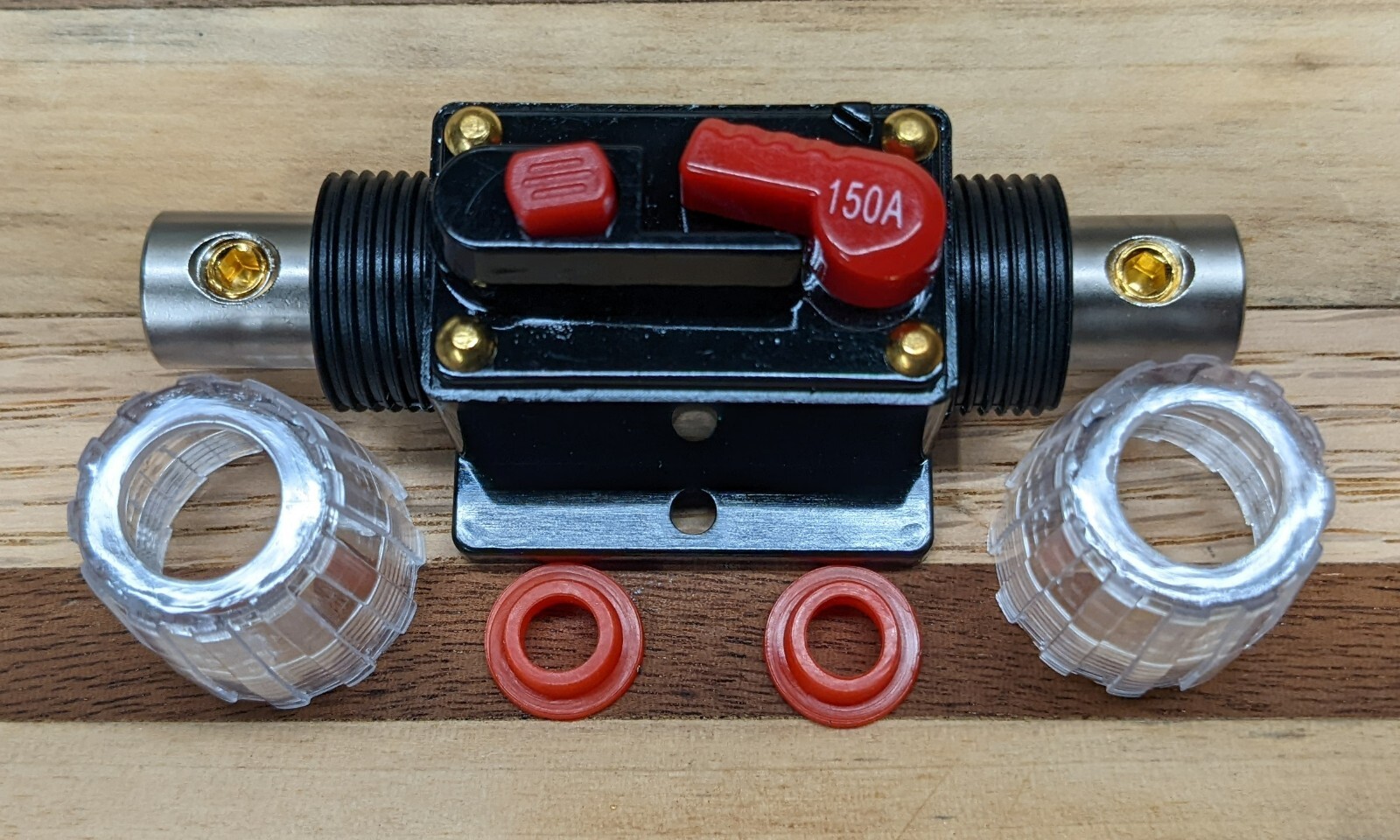 150 Amp Inline Waterproof Circuit Breaker Auto/Marine/Solar Manual Reset 12V-48V