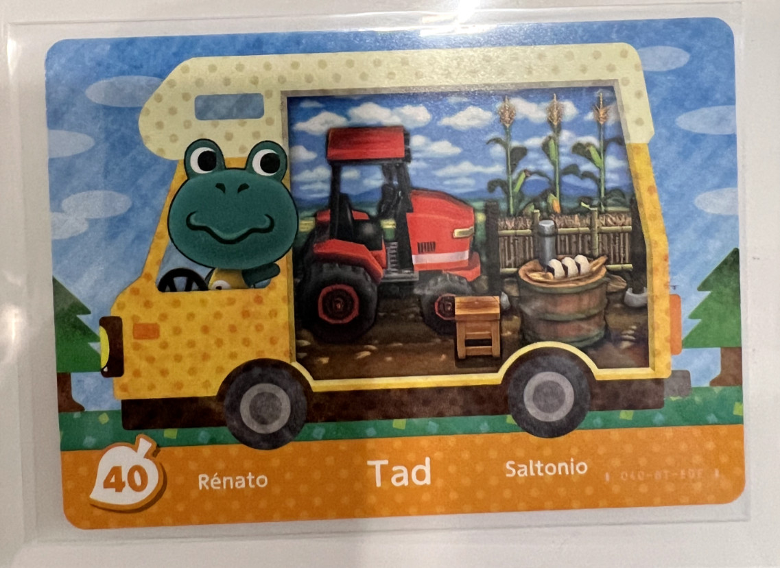 40 Tad 40 Animal Crossing Welcome Amiibo New Leaf RV Series Card NA Version