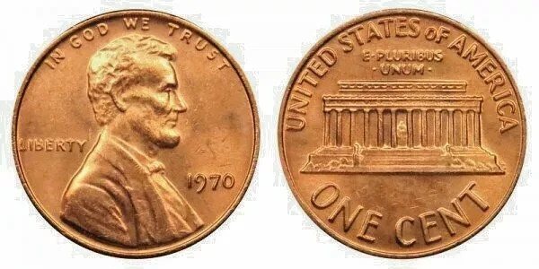 1970  P Lincoln Cent In From Mint Rolls (Free Shipping)