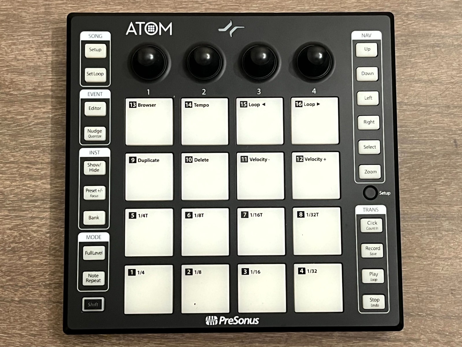PreSonus ATOM MIDI Controller 16 Velocity RGB Pads USB Powered Studio One DAW