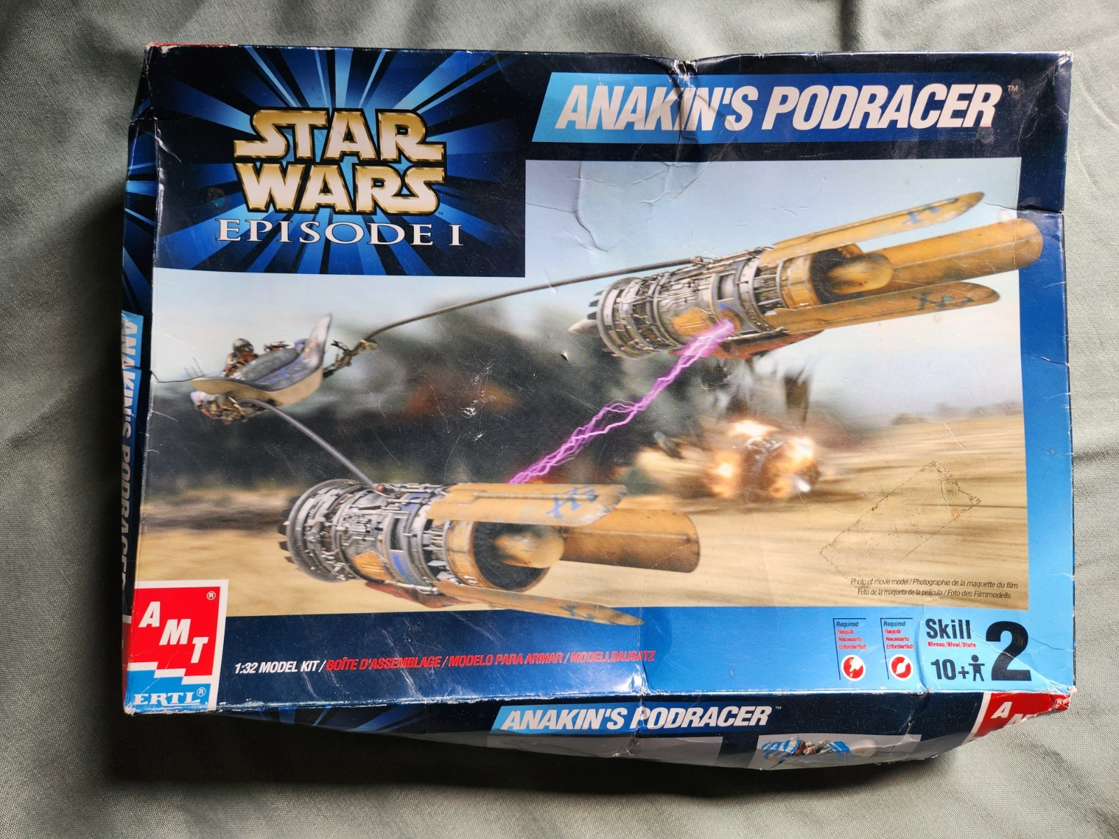 AMT ERTL Star Wars Episode 1 Anakin’s Podracer 1:32 Model Kit  Open Box