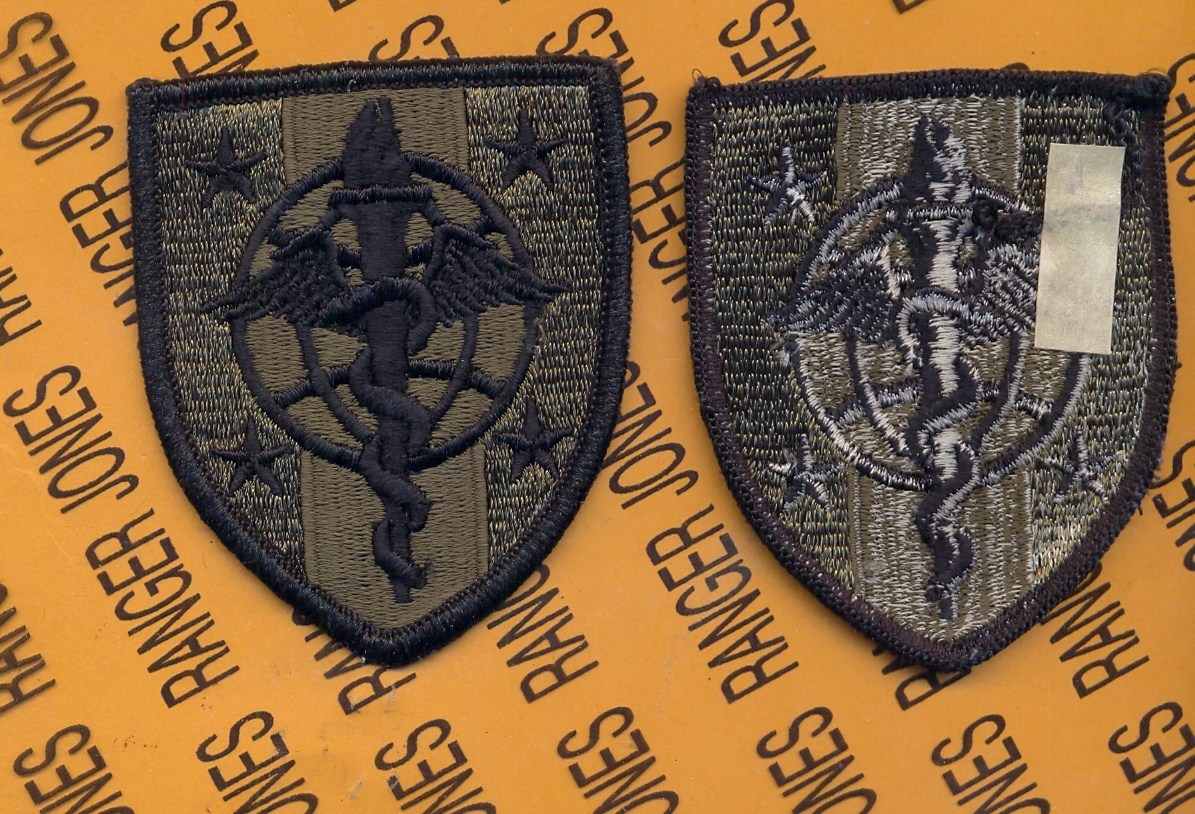 US Army University of Health Sciences OD Green & Black BDU uniform patch