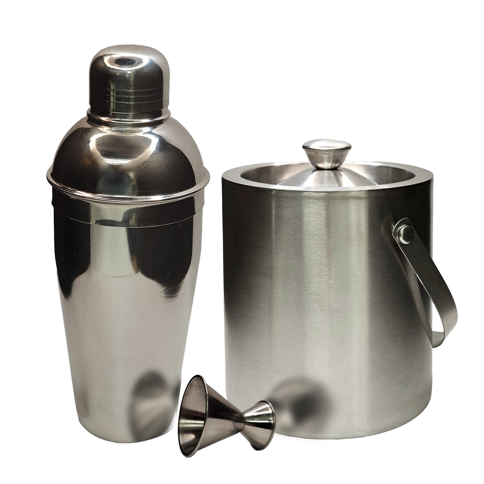 Home Brew Ohio Stainless Steel Cocktail Shaker 750ml, Double Walled Ice Bucket,