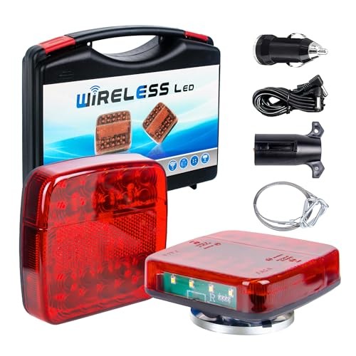 Wireless Trailer Lights Magnetic, New Rechargeable Wireless Trailer Tow Lights