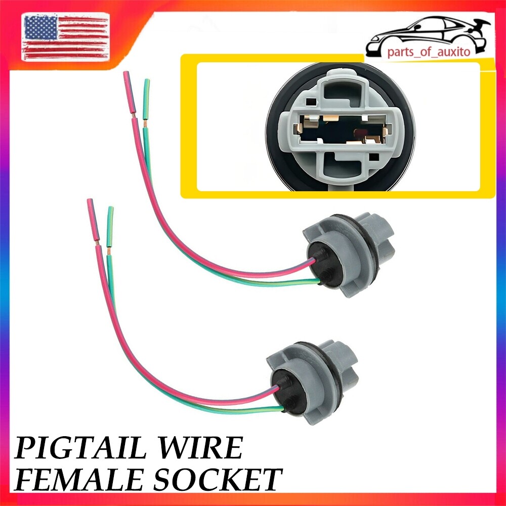 7440 Bulb Wire Pigtail Socket Female Front Turn Signal Light Harness Connector
