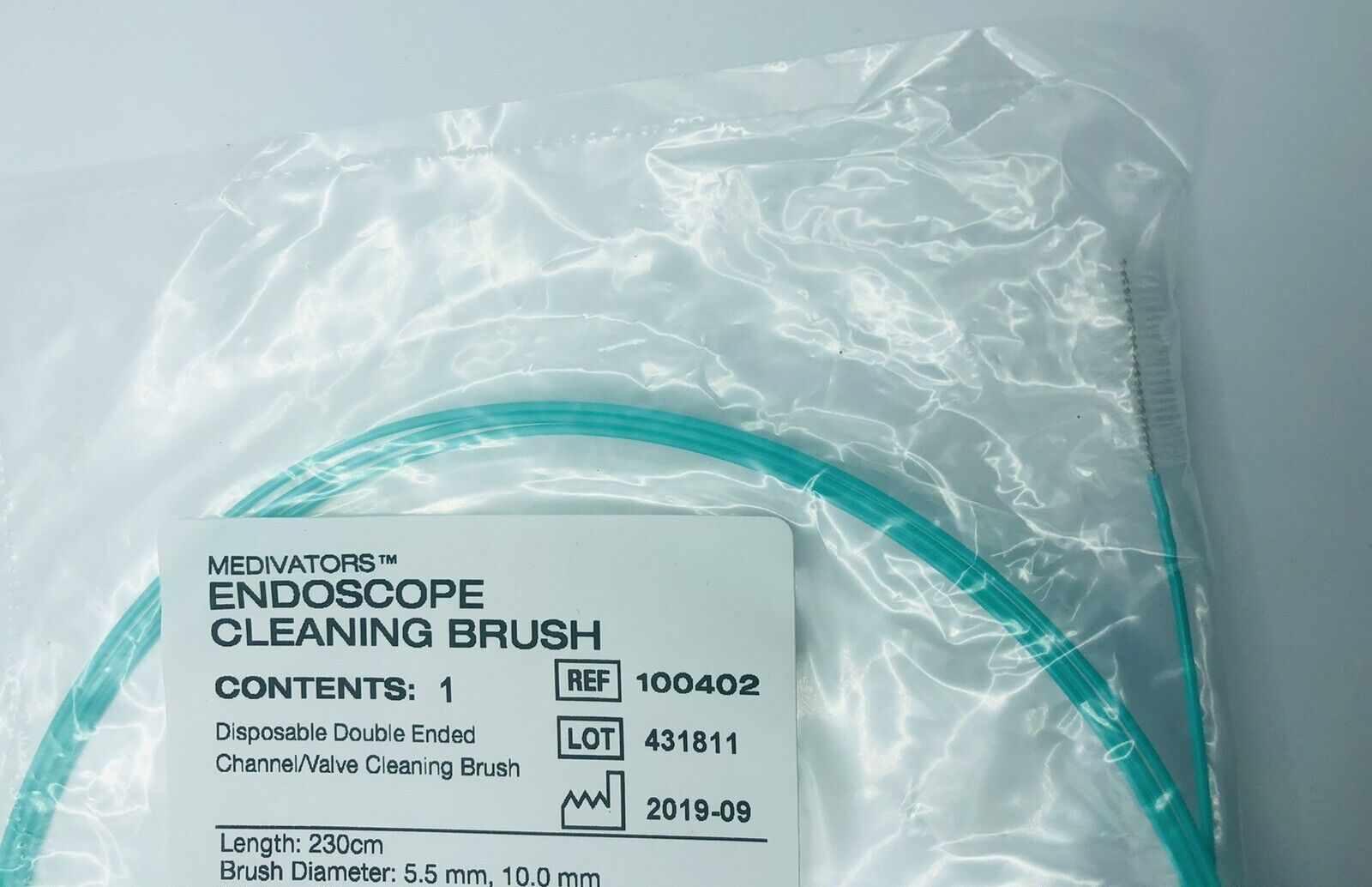 One Disposable Double-Ended Channel/ Valve Cleaning Brush