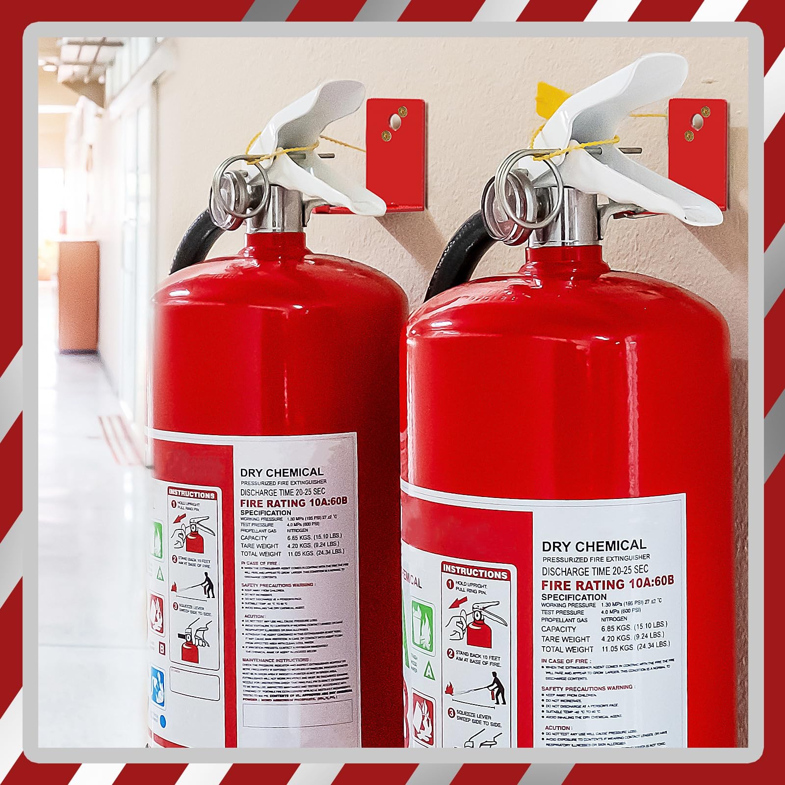 4 Pack Fire Extinguisher Mounts & Brackets, Fire Extinguisher Wall Hook Holder H