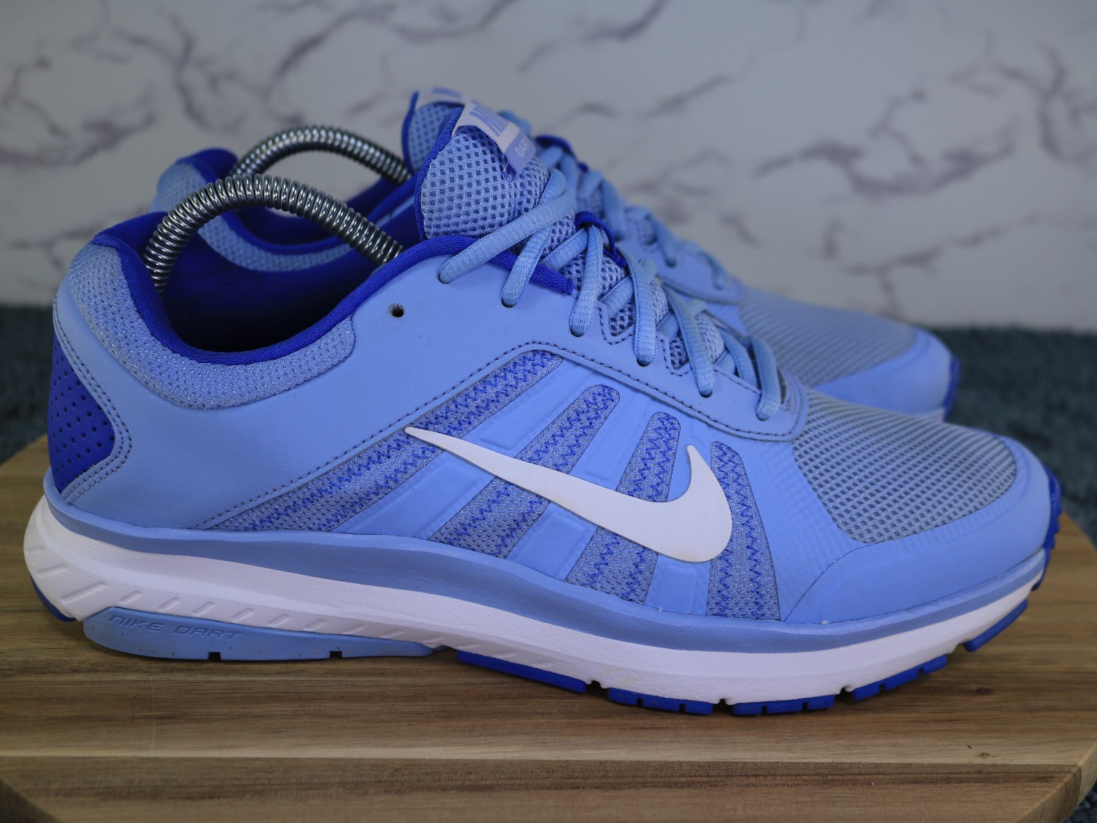 Nike Dart XII Shoes Blue White Running Sneakers Gym Sport 831535-403 Women Sz 11