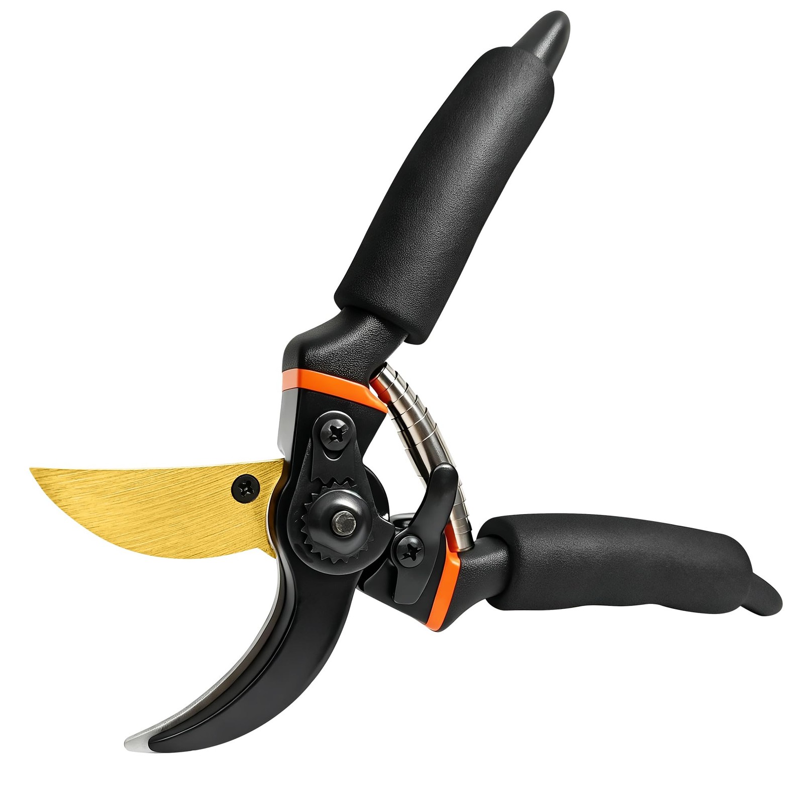 TUOLEWE 8.5 Inch Pruning Shears, Bypass Pruners with 8 inch, Black
