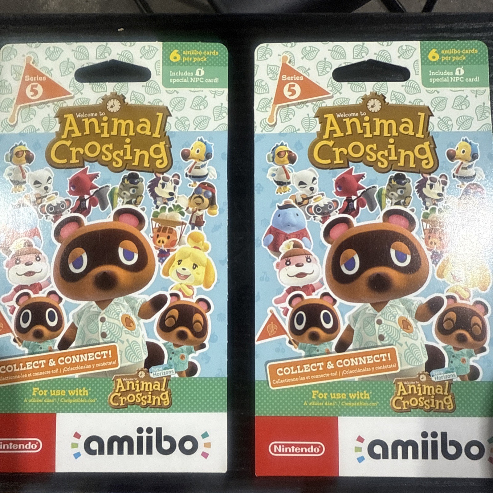 Nintendo Animal Crossing Series 5 amiibo Pack of 6 cards ( 2 Packs )