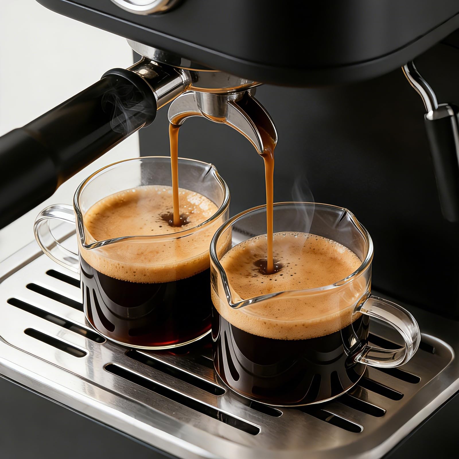 DWTS DANWEITESI Espresso Cups Set of 2: Machine Small, Clear