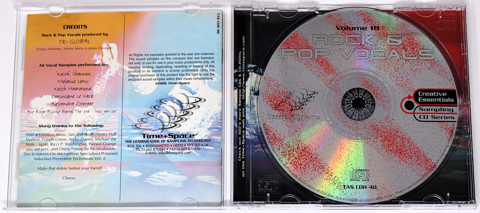 Zero-G Creative Essentials 18 Rock & Pop Vocals Sample/Sound Library/Sampling CD