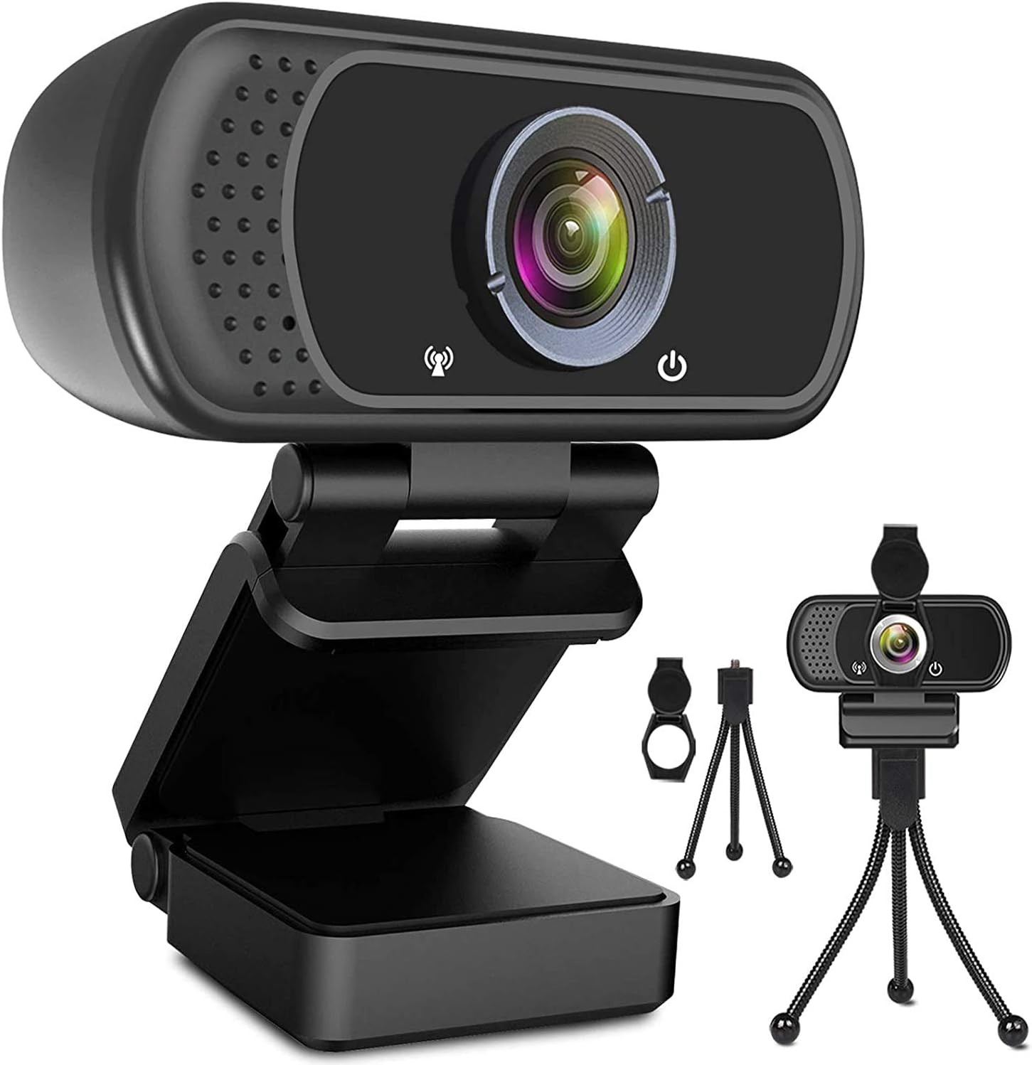 1080P Webcam W/ Microphone HD Web Camera Tripod Stand Widescreen USB Streaming