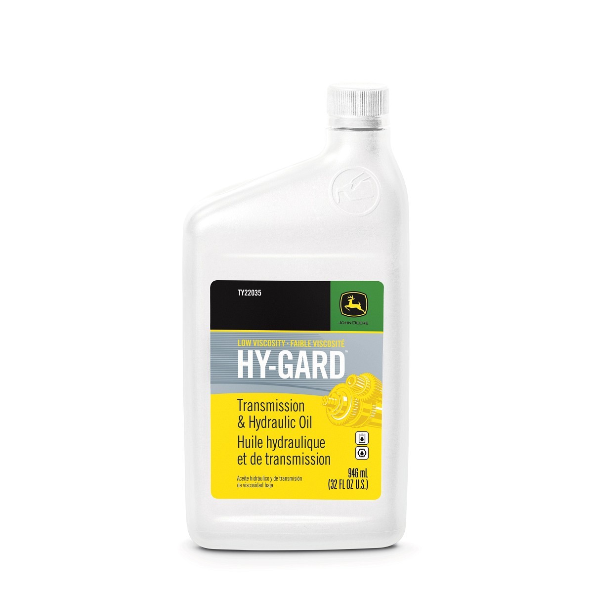 John Deere TY22035 Transmission and Hydraulic Oil, Low Viscosity Hy-Gard, 1Quart